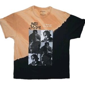 2pac Tshirt Unisex XXL Tupac Shakur Poetic Justice Movie  Black Orange Tie Dye